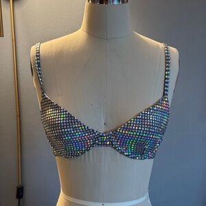 Holographic Sequin Bra Top